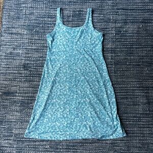 Columbia PFG Dress Blue Green Medium Omni-Freeze Knee length Tank Top Style